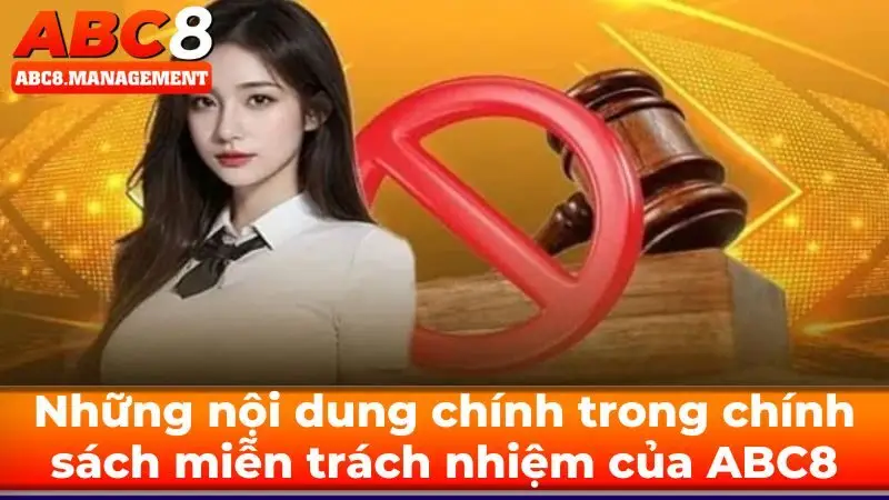 Những nội dung chính trong chính sách miễn trừ trách nhiệm của nhà cái